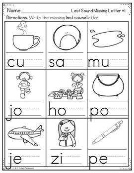 Ending Sounds Worksheets Pdf