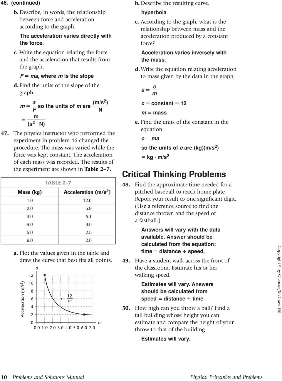 Energy/Frequency/Wavelength Worksheet Answer Key