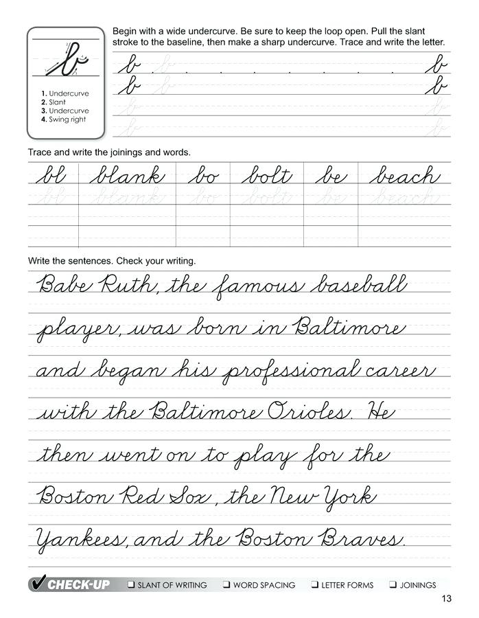 English Cursive Handwriting Worksheets Pdf Alphabetworksheetsfree Com