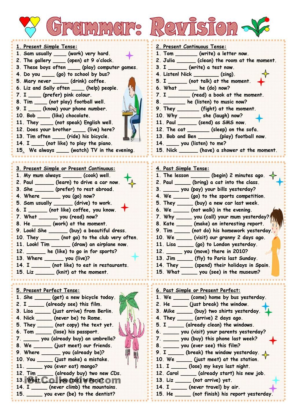 English Revision Worksheets for Students Made Easy