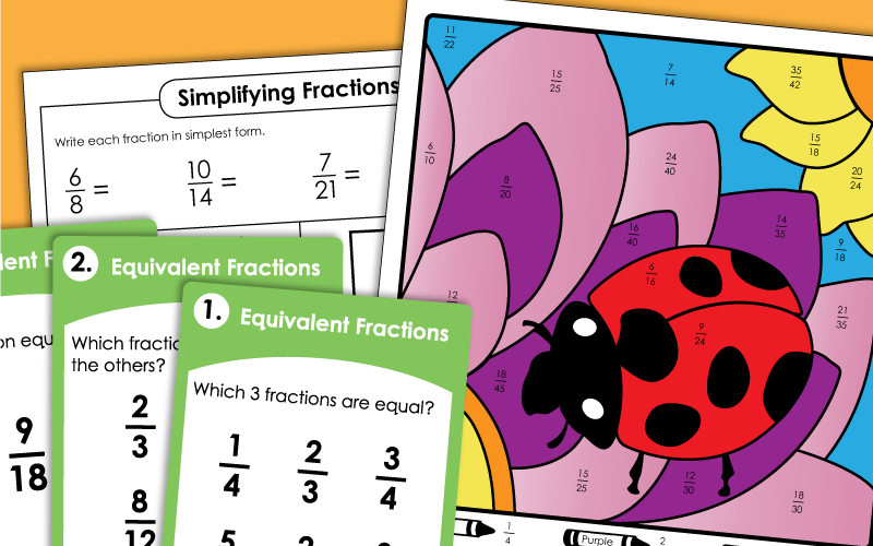 Equivalent Fractions Super Teacher Worksheets Simplified