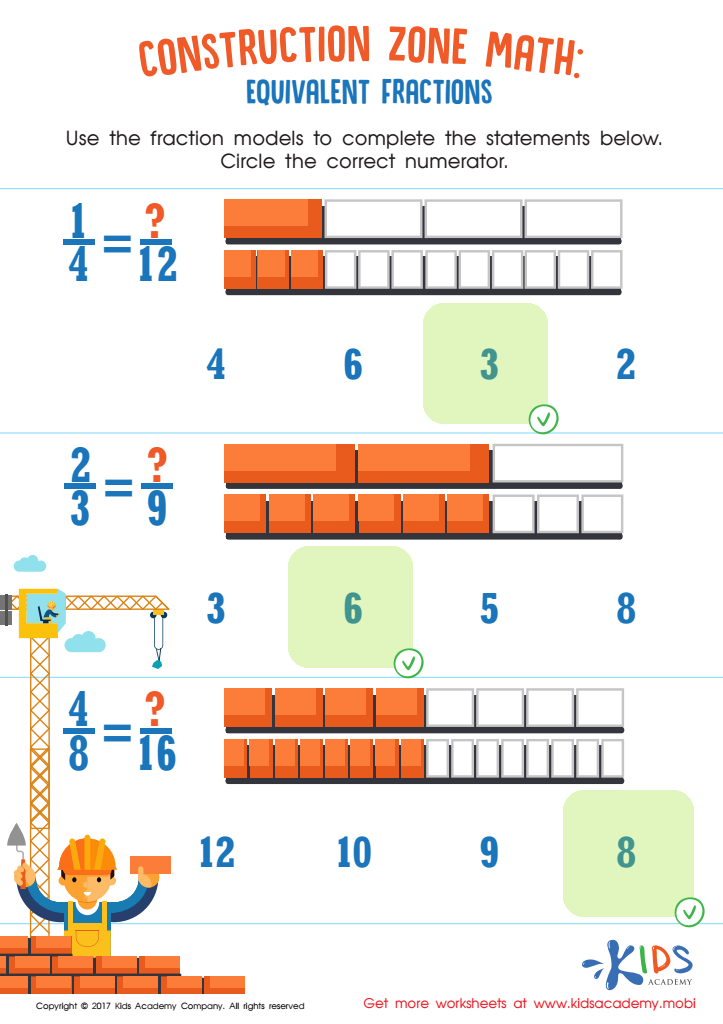 Equivalent Fractions Worksheet With Answers