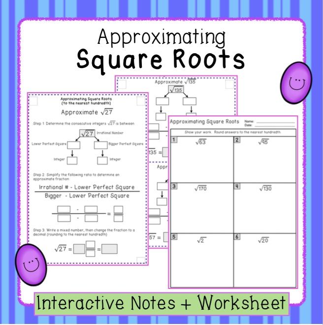 Estimating Square Roots Worksheet Pdf