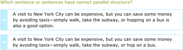 Exercise 52 Sentences Parallel Structure