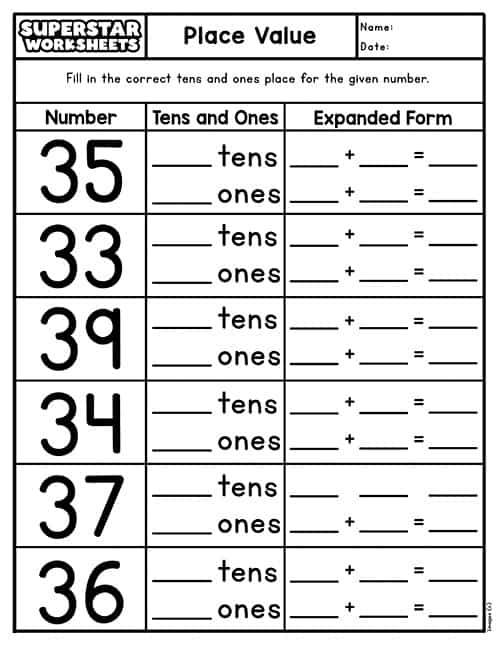 Expanded Form Worksheets With Answers