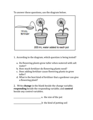 Exploring Science Variables Engaging Worksheets For Inquiry And Analysis