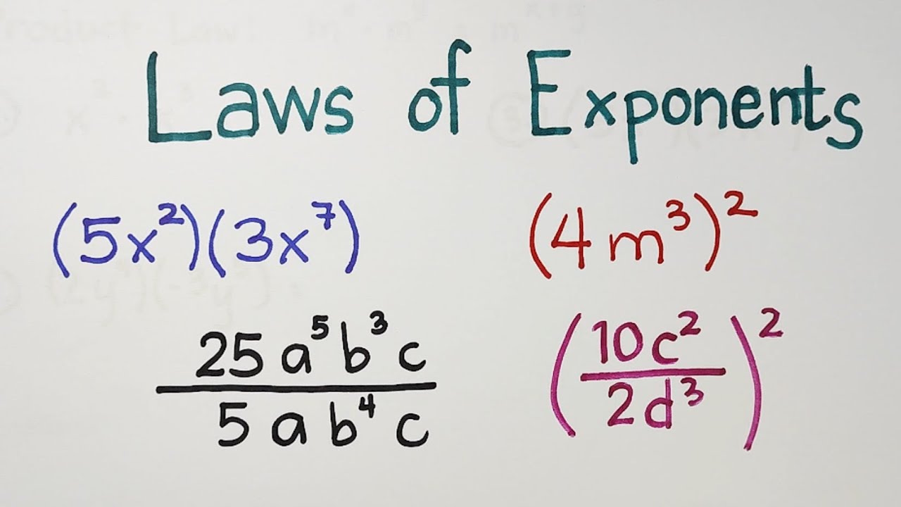 Exponent Exercises Pdf