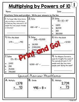 Expressing Numbers Using Powers Of 10 Worksheet Free Worksheets Library