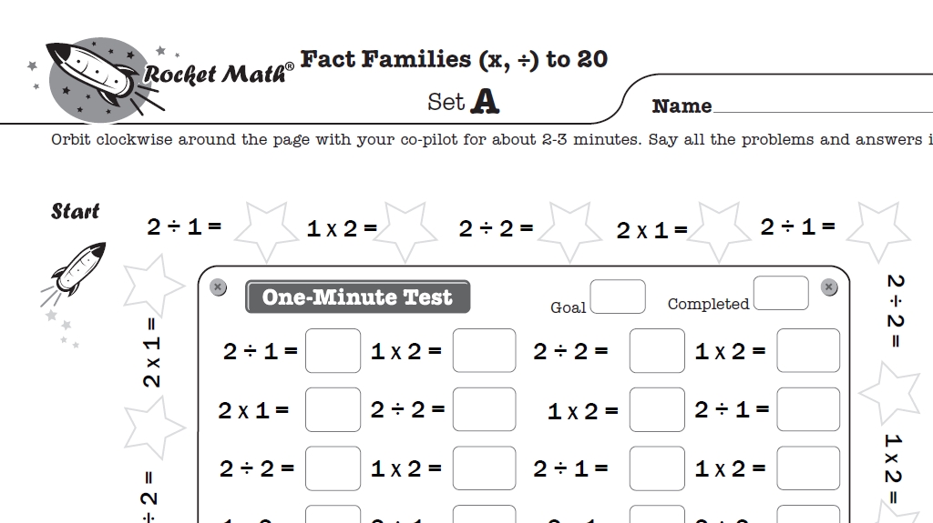 Fact Family Worksheets Grade 1