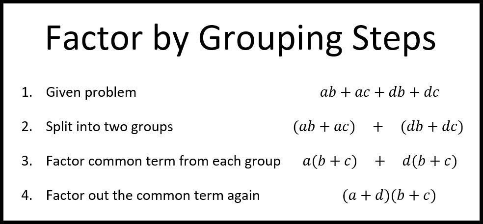 5 Ways to Factor by Grouping