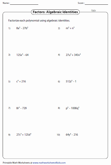 Factoring Trinomials Made Easy Worksheet