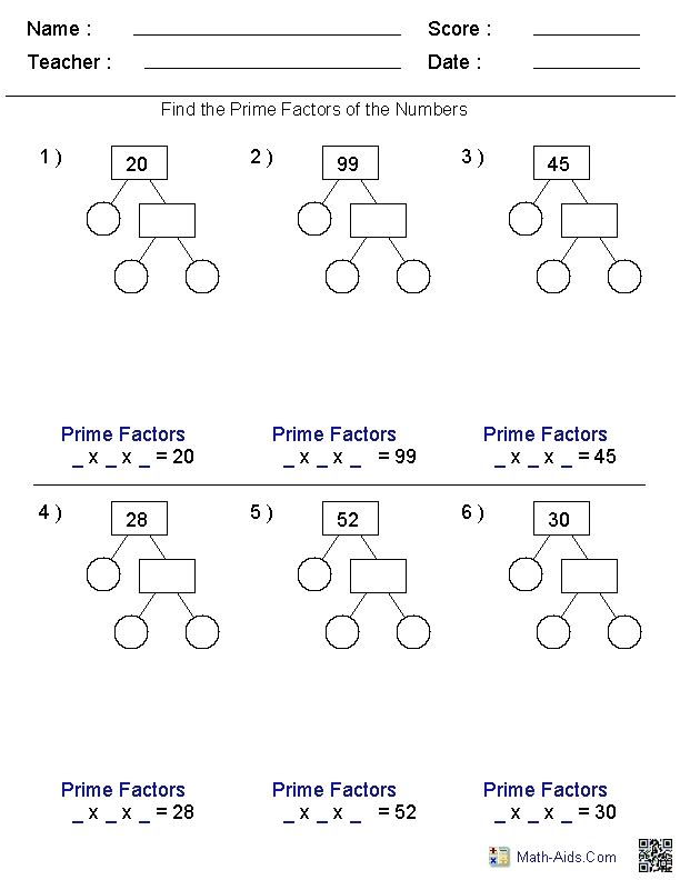 Grade 4 Factors Worksheets Made Easy and Fun