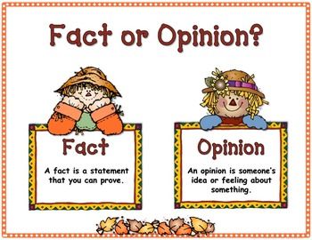 Fall Fact Or Opinion Freebie Here Is A Great Addition To Your Fall