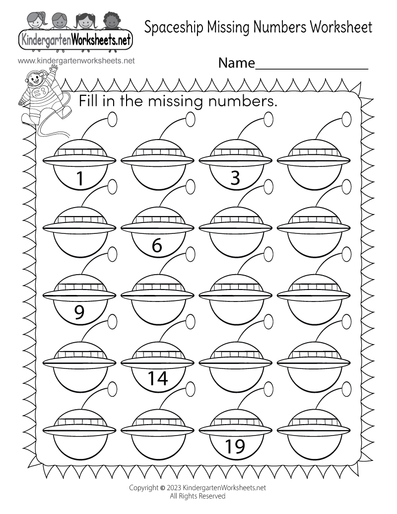 Missing Numbers Worksheets for Math Practice Fun