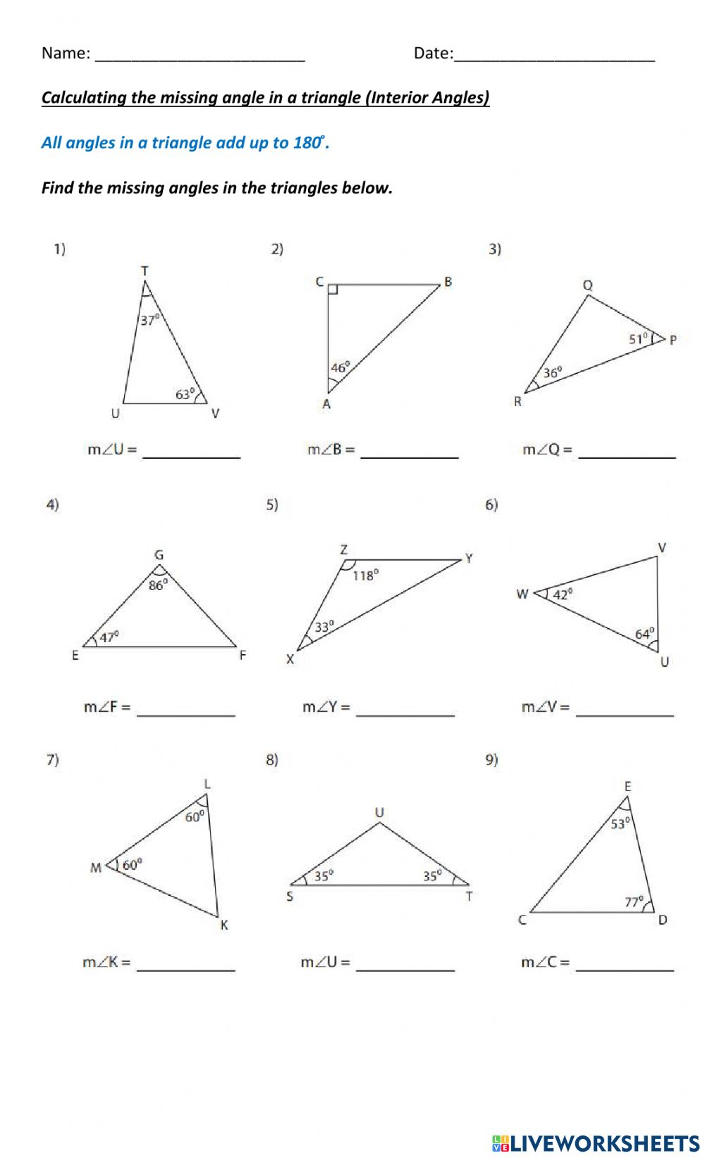 5 Ways to Find the Missing Angle of a Triangle