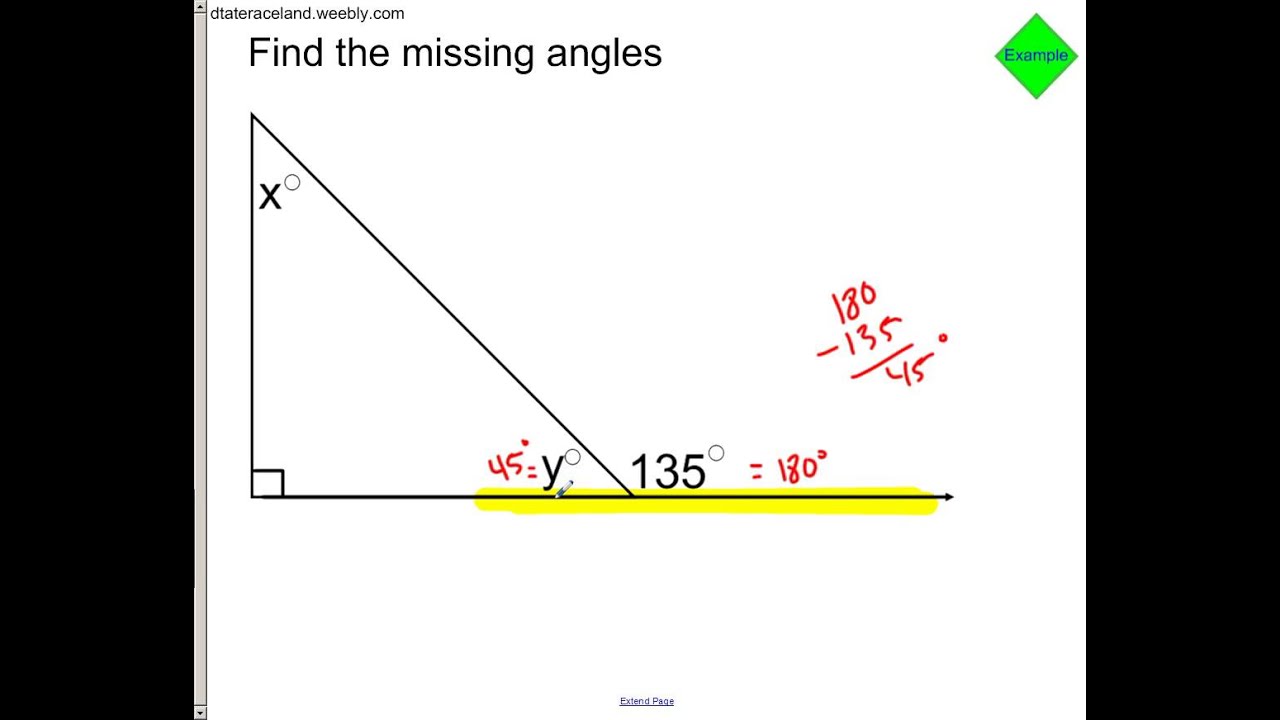 Finding The Missing Angle In A Triangle