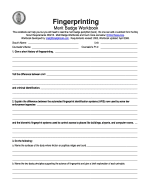 5 Steps to Earn Fingerprint Merit Badge