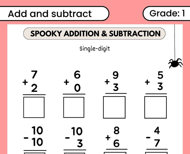 First Grade Addition And Subtraction Facts To 12 Worksheets Library