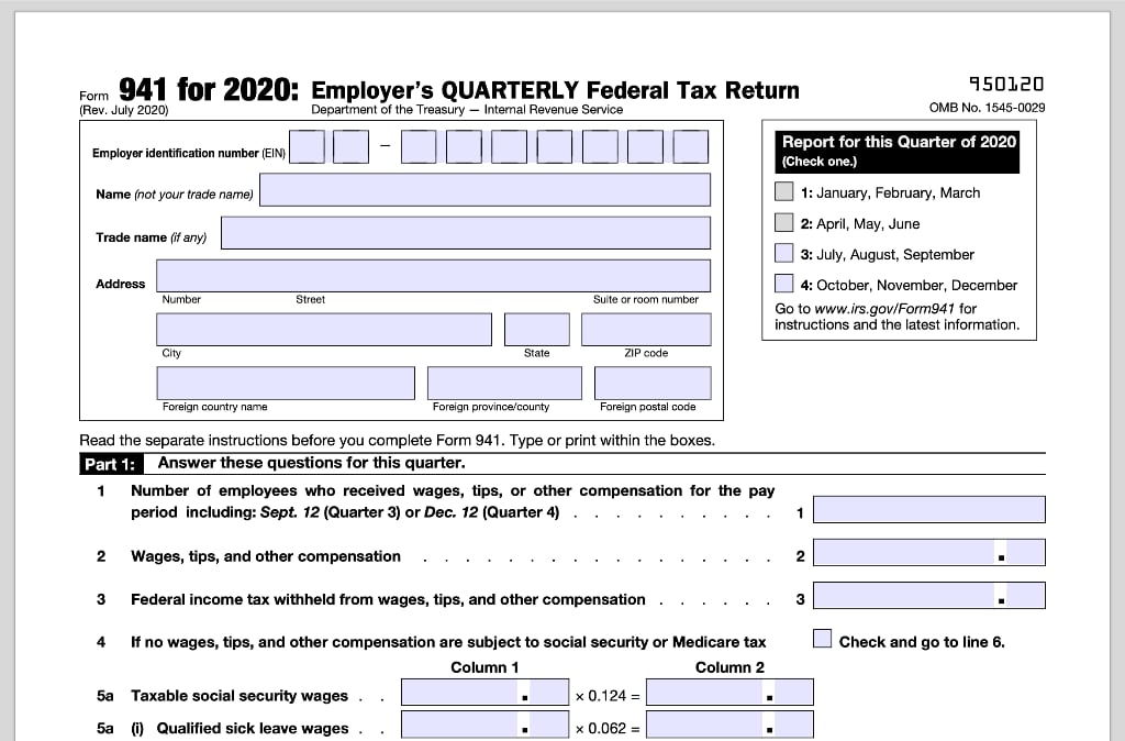 Form 941 X Pdf