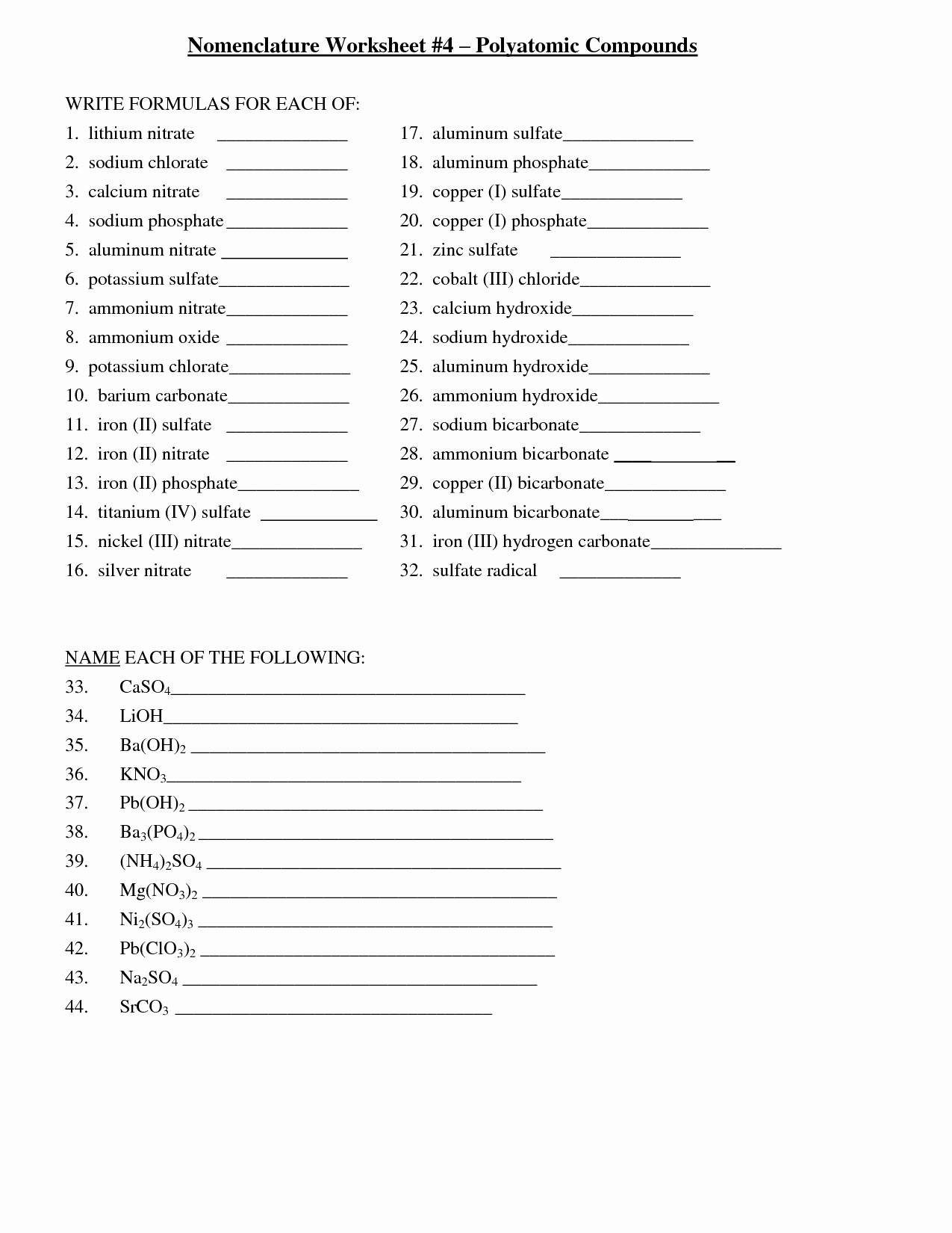 Mastering Ionic Compounds: Essential Formula Worksheet