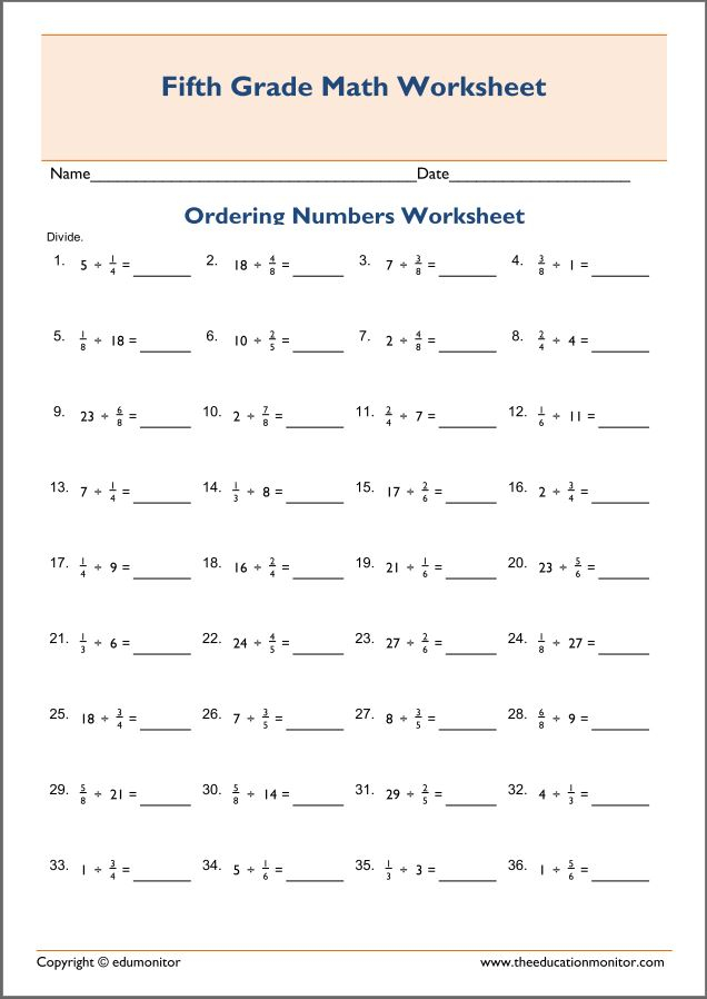 Master Fraction Division with Free Printable Worksheets