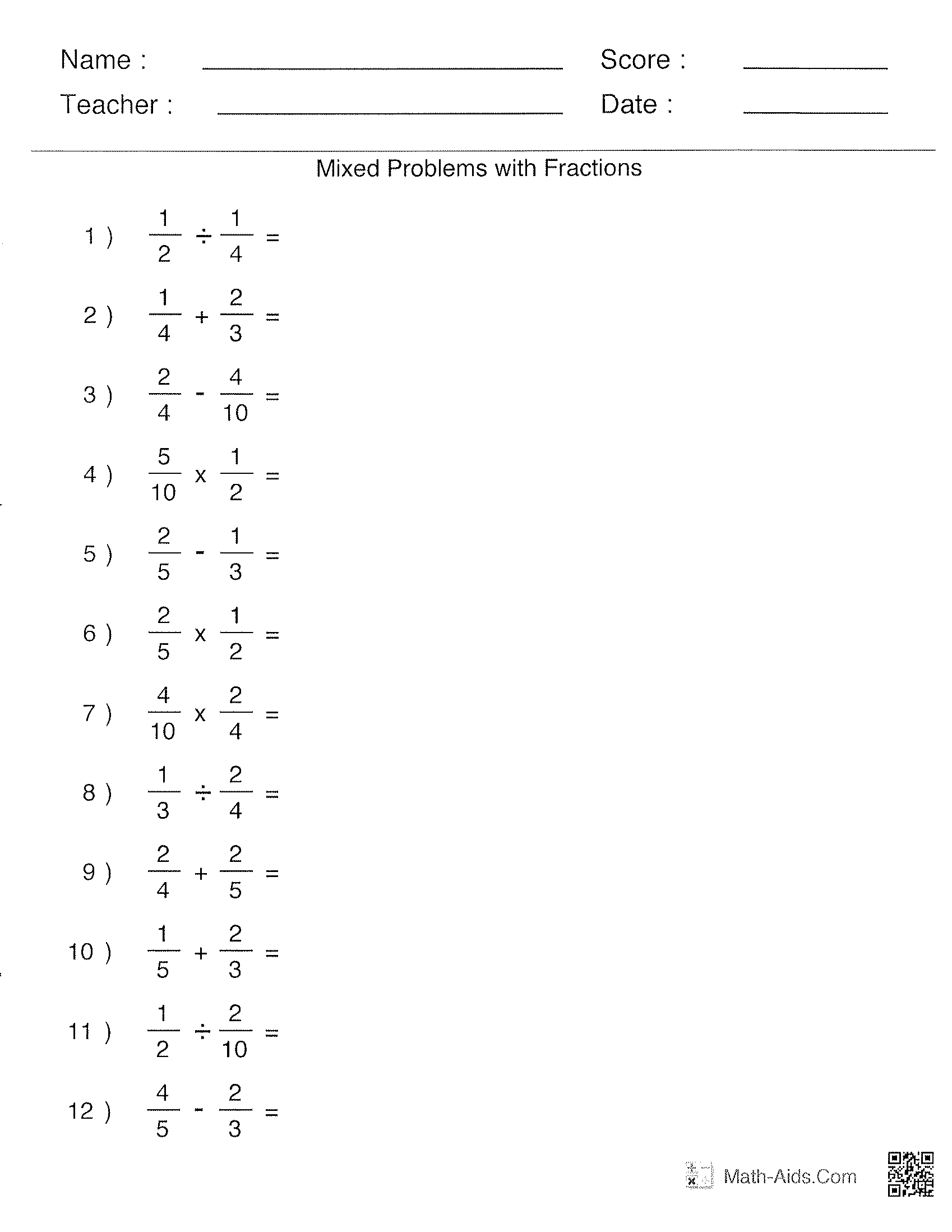 5 Essential Fraction Operations to Master