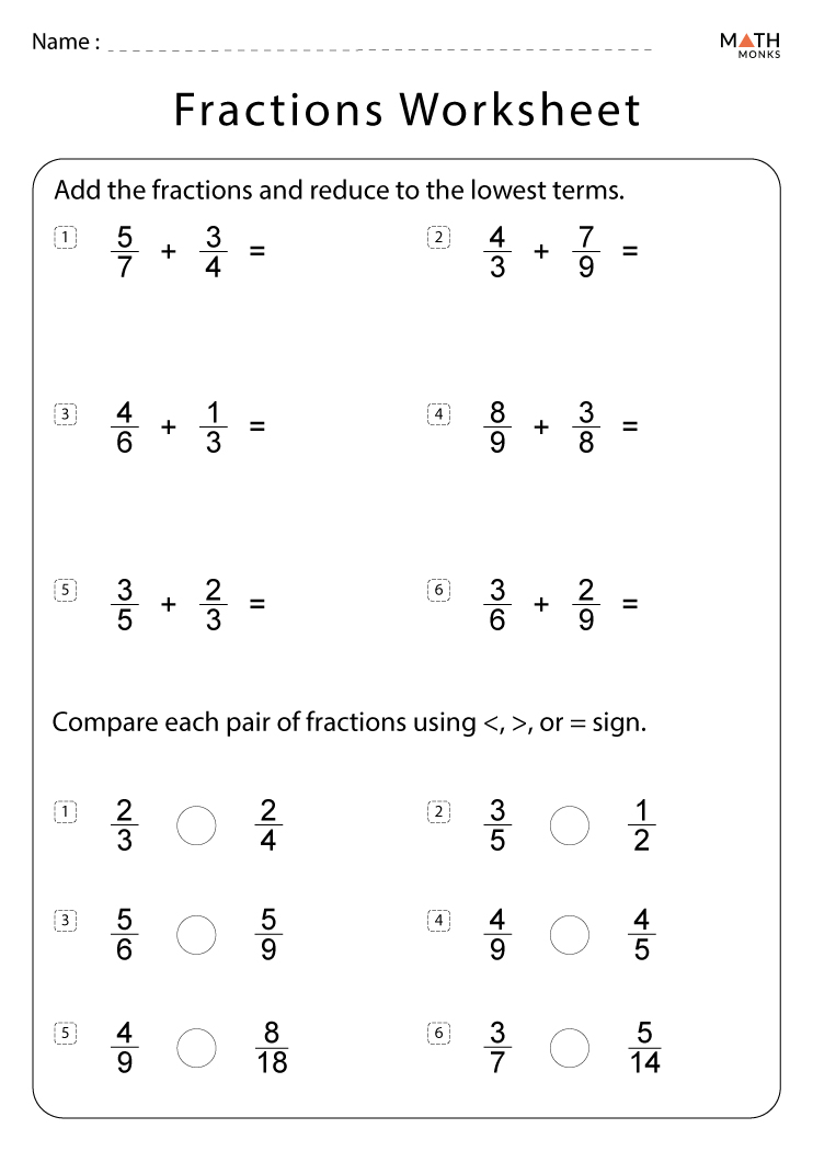 Fraction Practice 5Th Grade