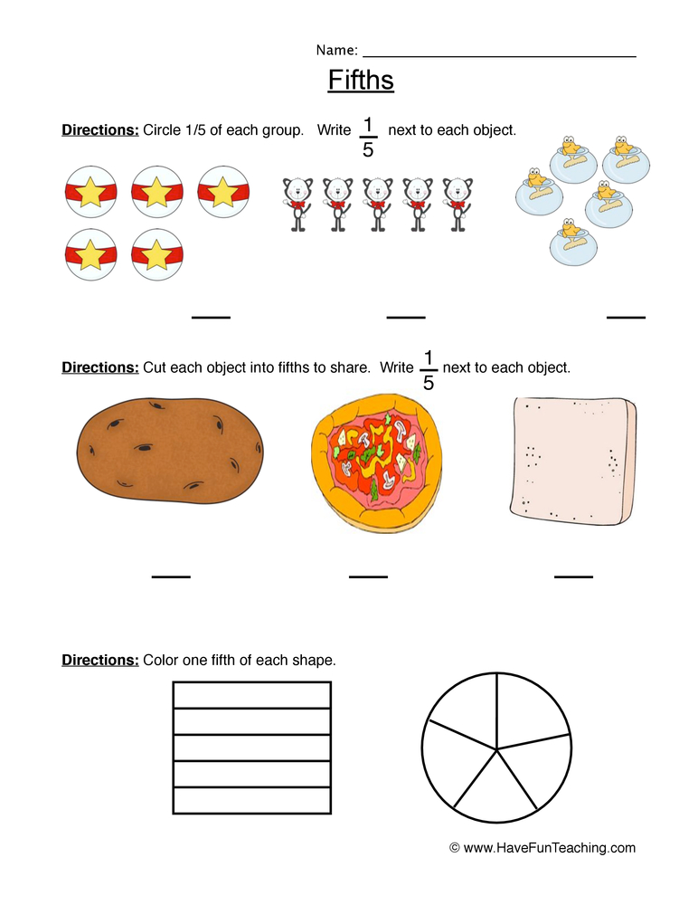 Fraction Worksheet Grade 4