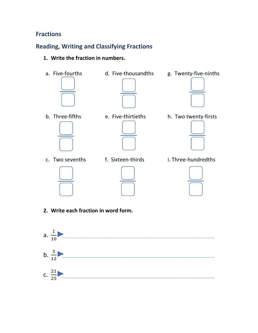 7 Essential Fraction Worksheets for 5th Grade