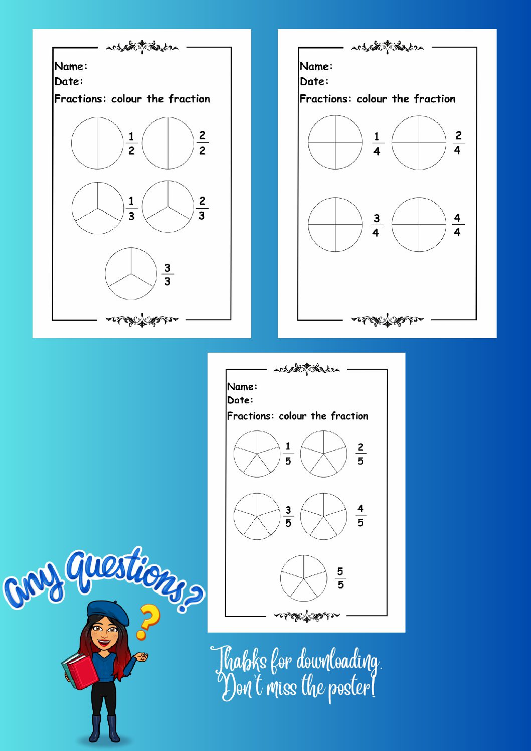 Grade 4 Fraction Worksheets for Math Mastery