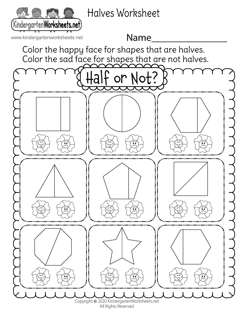 Kindergarten Fraction Worksheets Made Easy