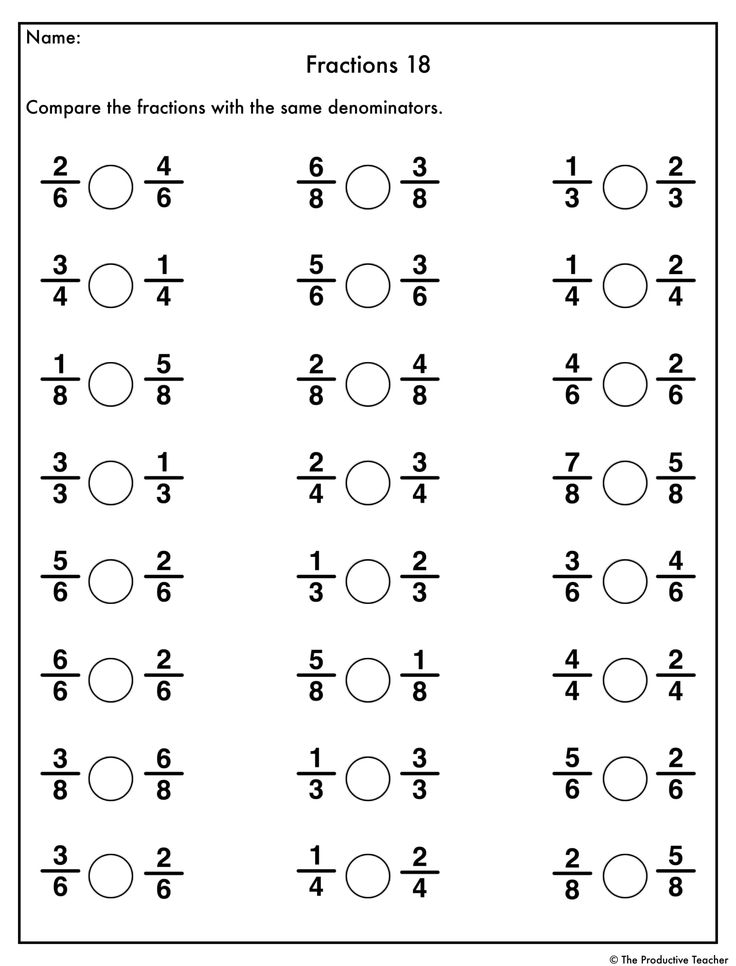 Fractions For Beginners Worksheets