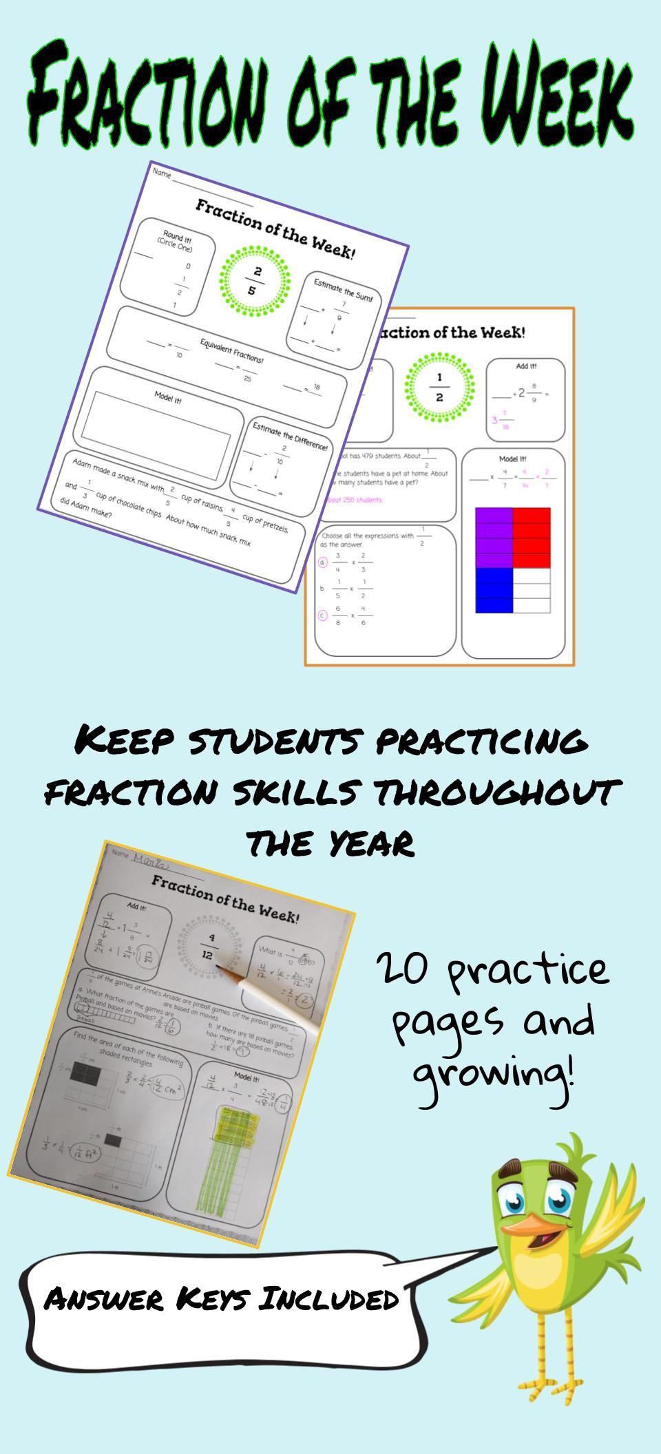 Fractions Operations Worksheet