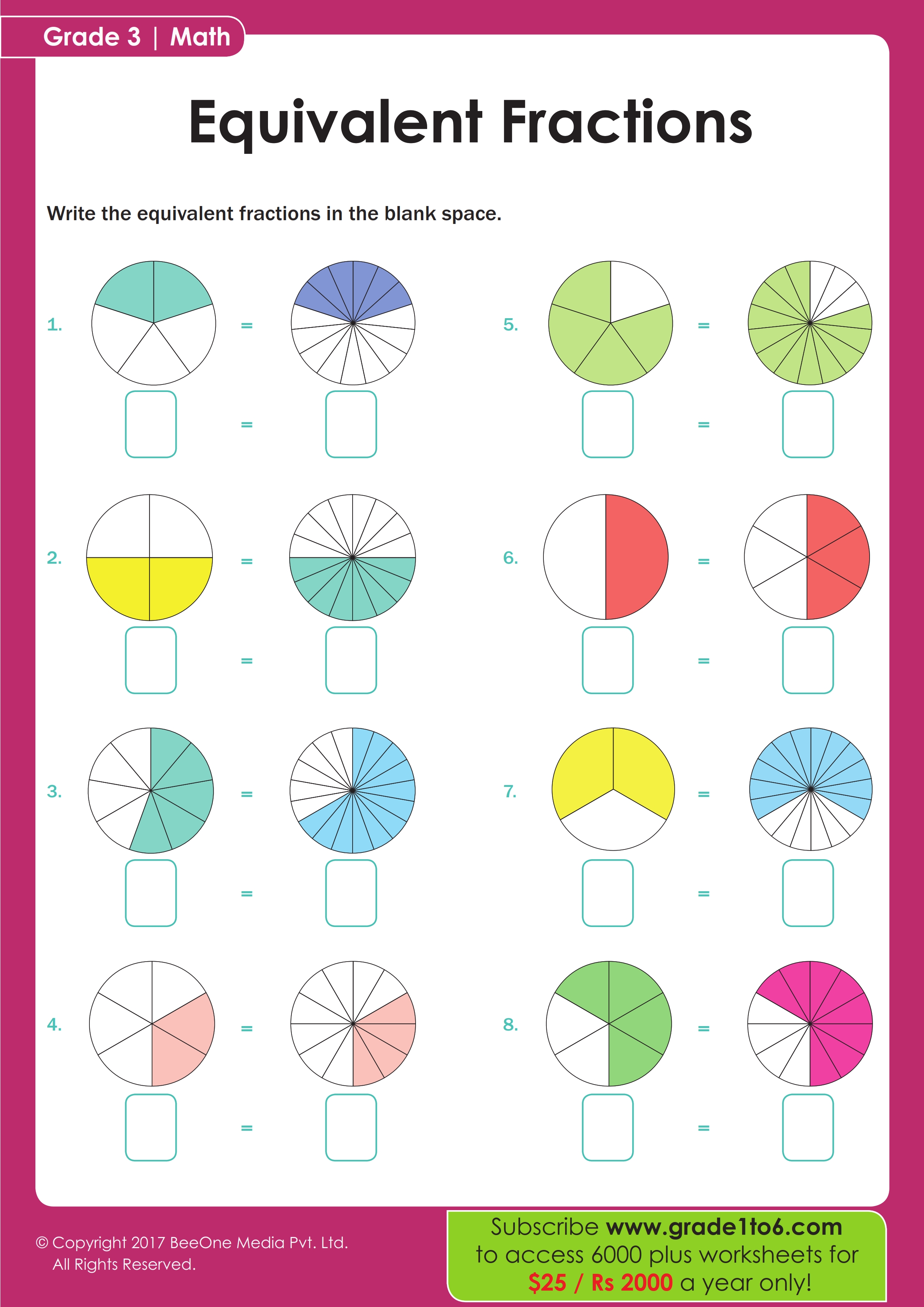 6 Ways to Master Fractions with Grade 3 Worksheets