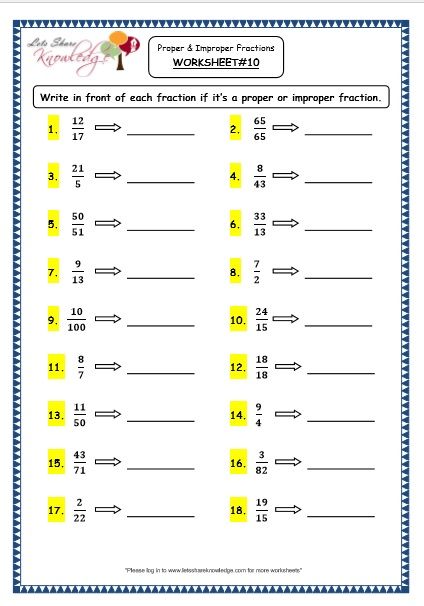 8 Fun Fractions Worksheets for Grade 4