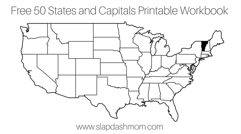 Free 50 States And Capitals Printable Workbook Slap Dash Mom