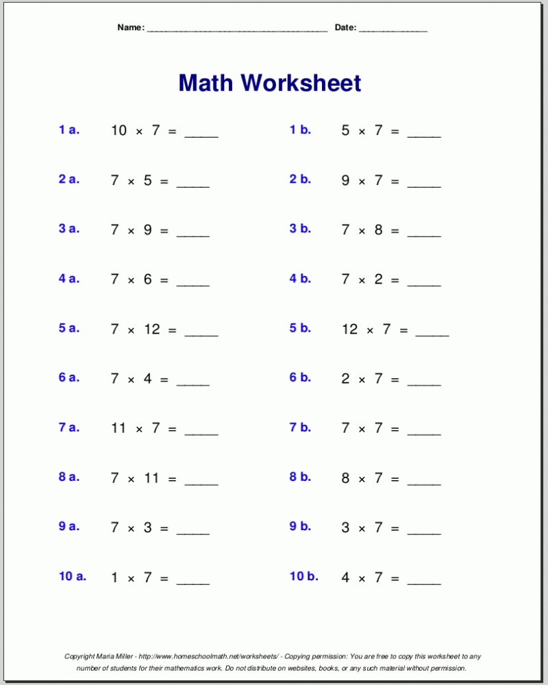 8th Grade Math Worksheets for Free Printables