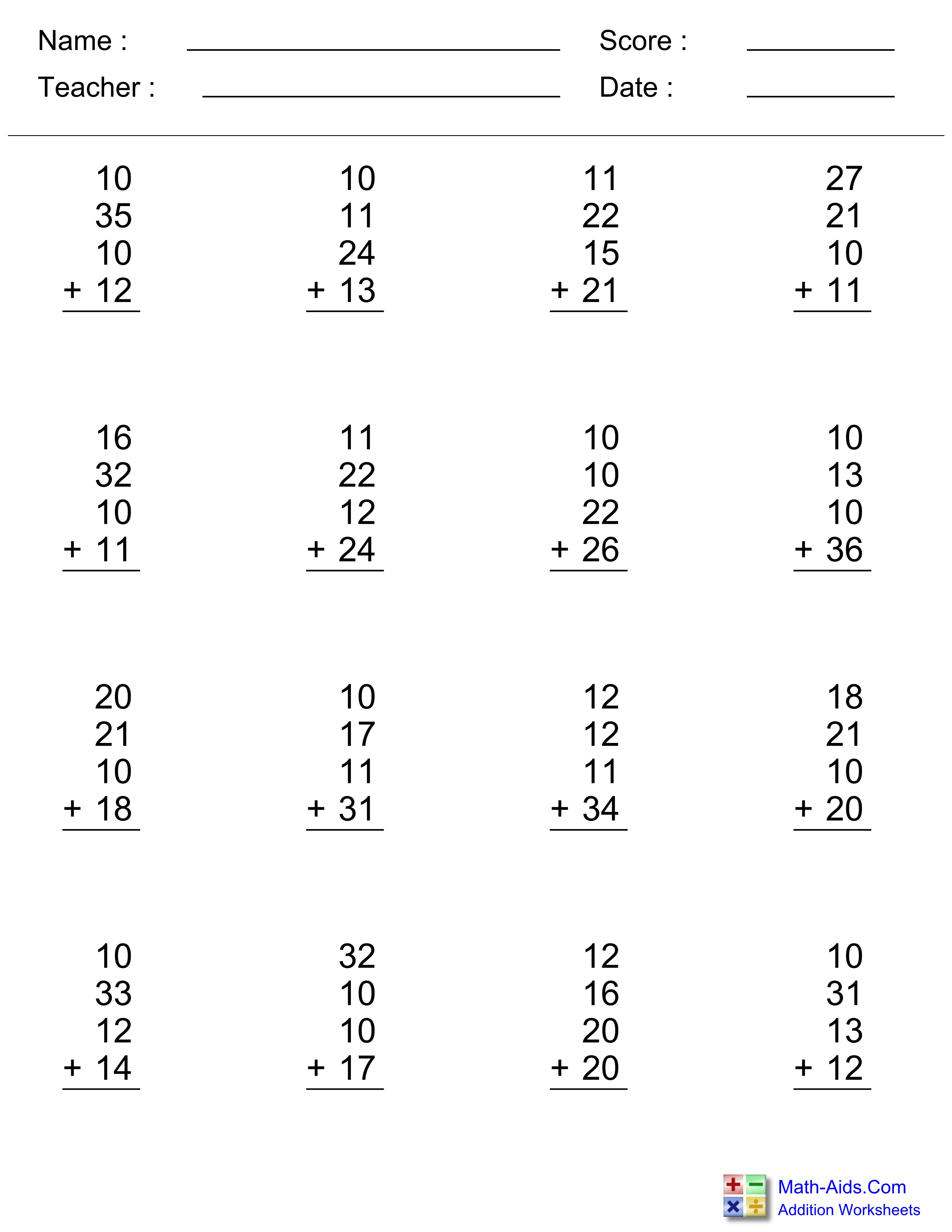 Free Addition Amp Subtraction Worksheets Busypreschooler Com