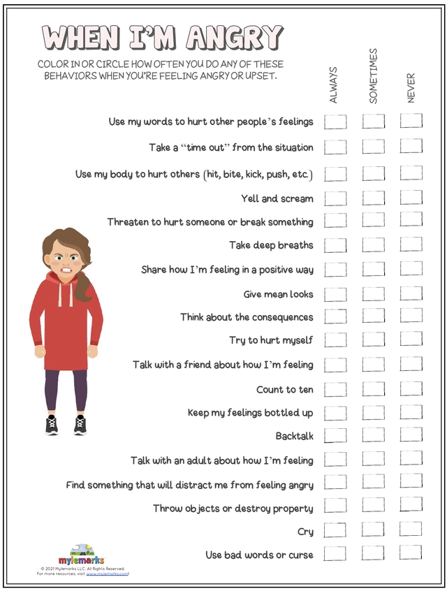 Free Anger Management Worksheets Pdf