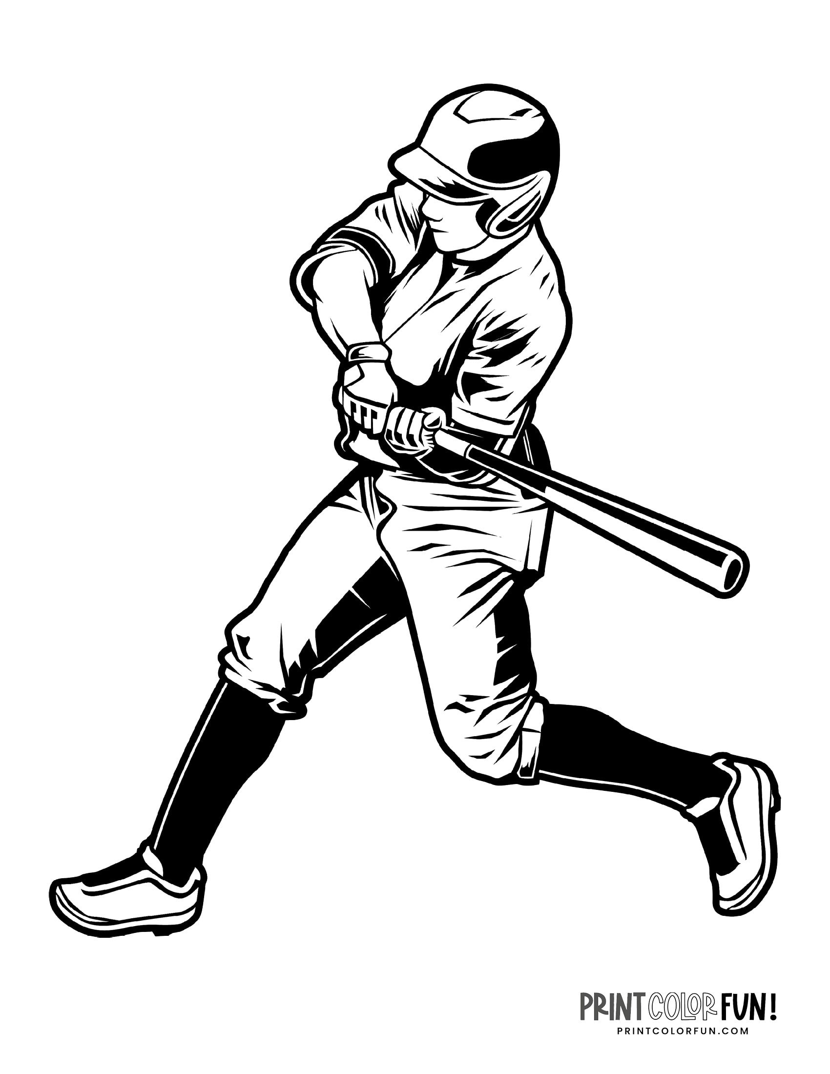 Free Baseball Coloring Pages