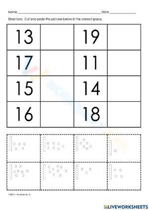 Free Collection Of Teen Numbers Worksheets For Kids