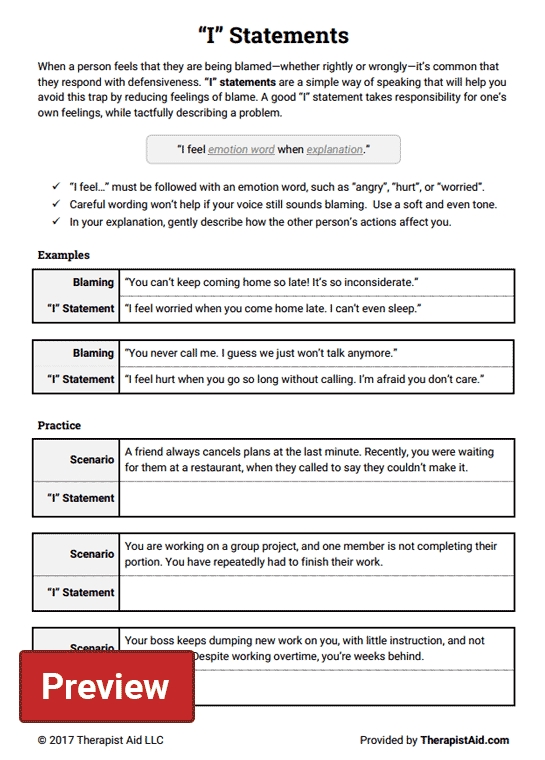 Free Couples Communication Worksheets