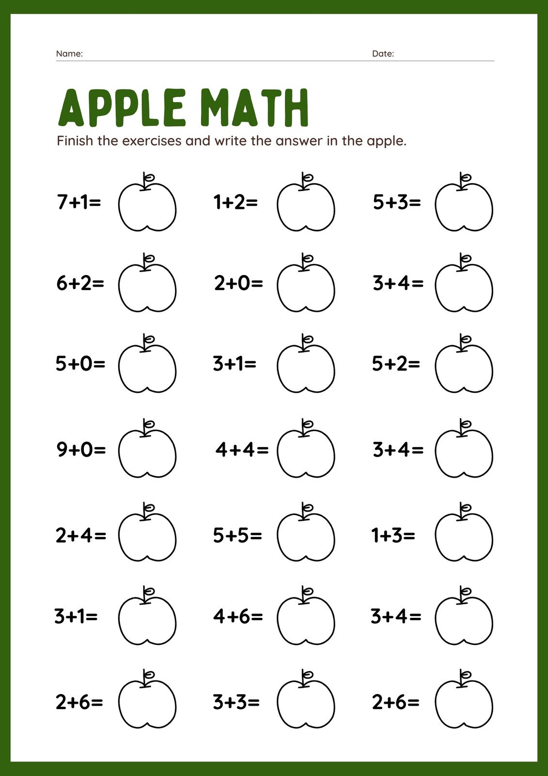 Free Kindergarten Math Worksheets for Fun Learning