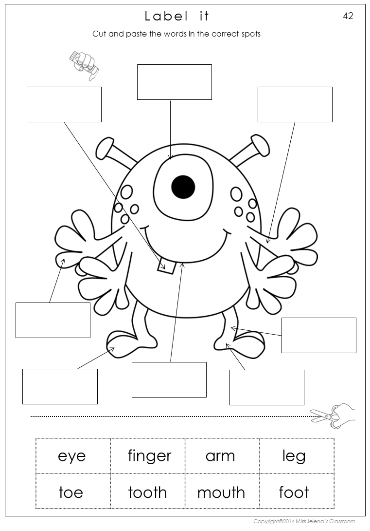 Free Label Body Parts Worksheet