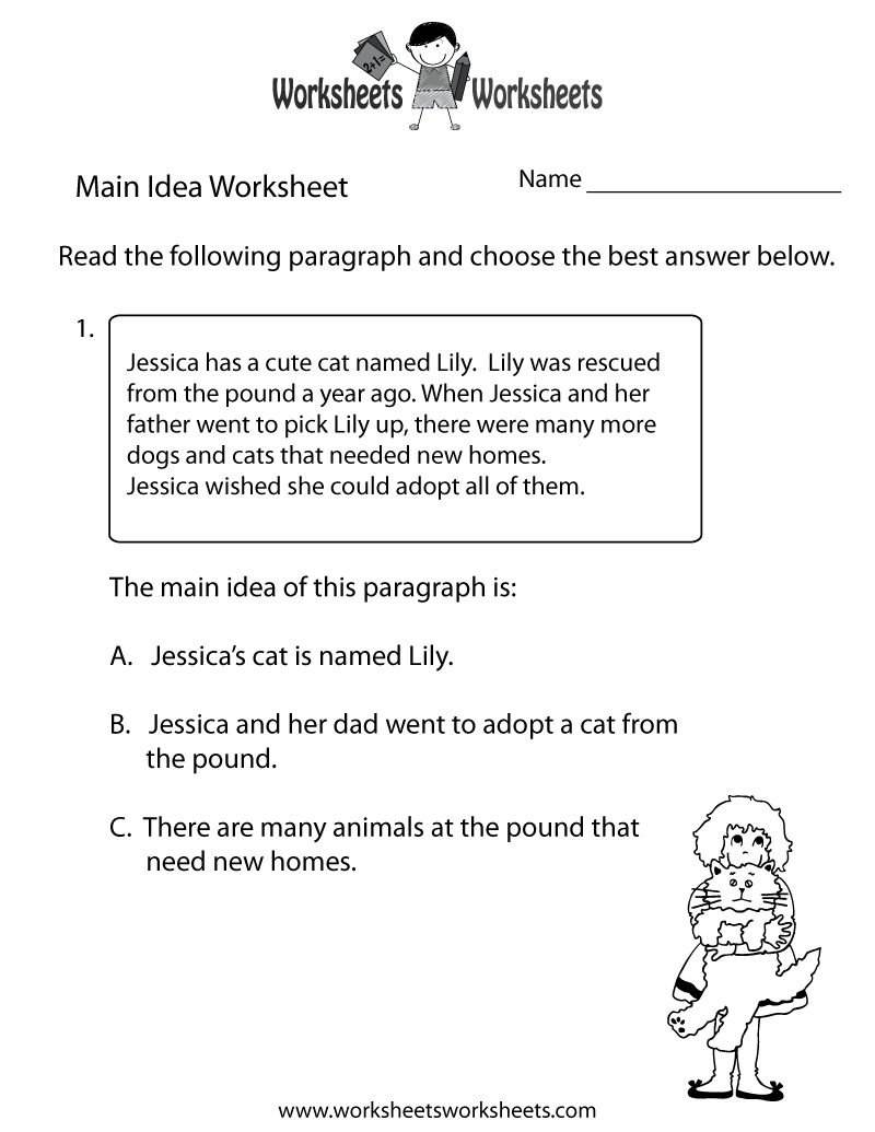 Free Main Idea Worksheets for Effective Reading Comprehension