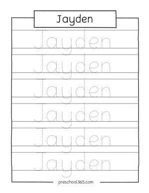 20 Free Name Tracing Worksheets for Kids