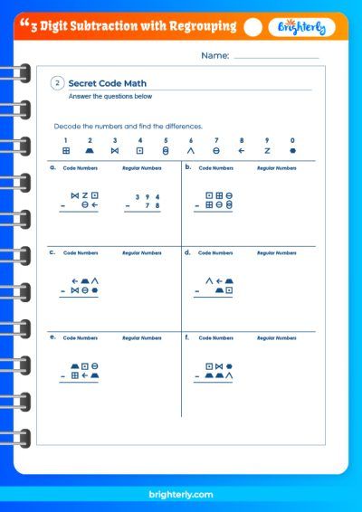 Free Printable 3 Digit Subtraction With Regrouping Worksheets Pdfs