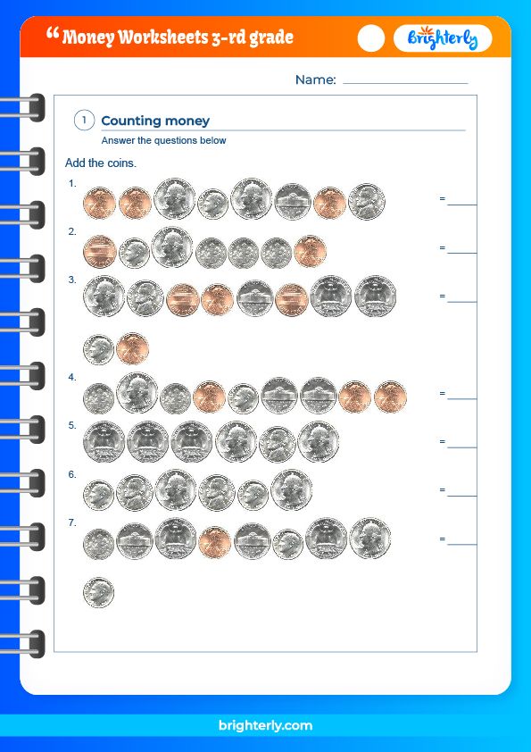 Free Printable Basic Money Worksheets