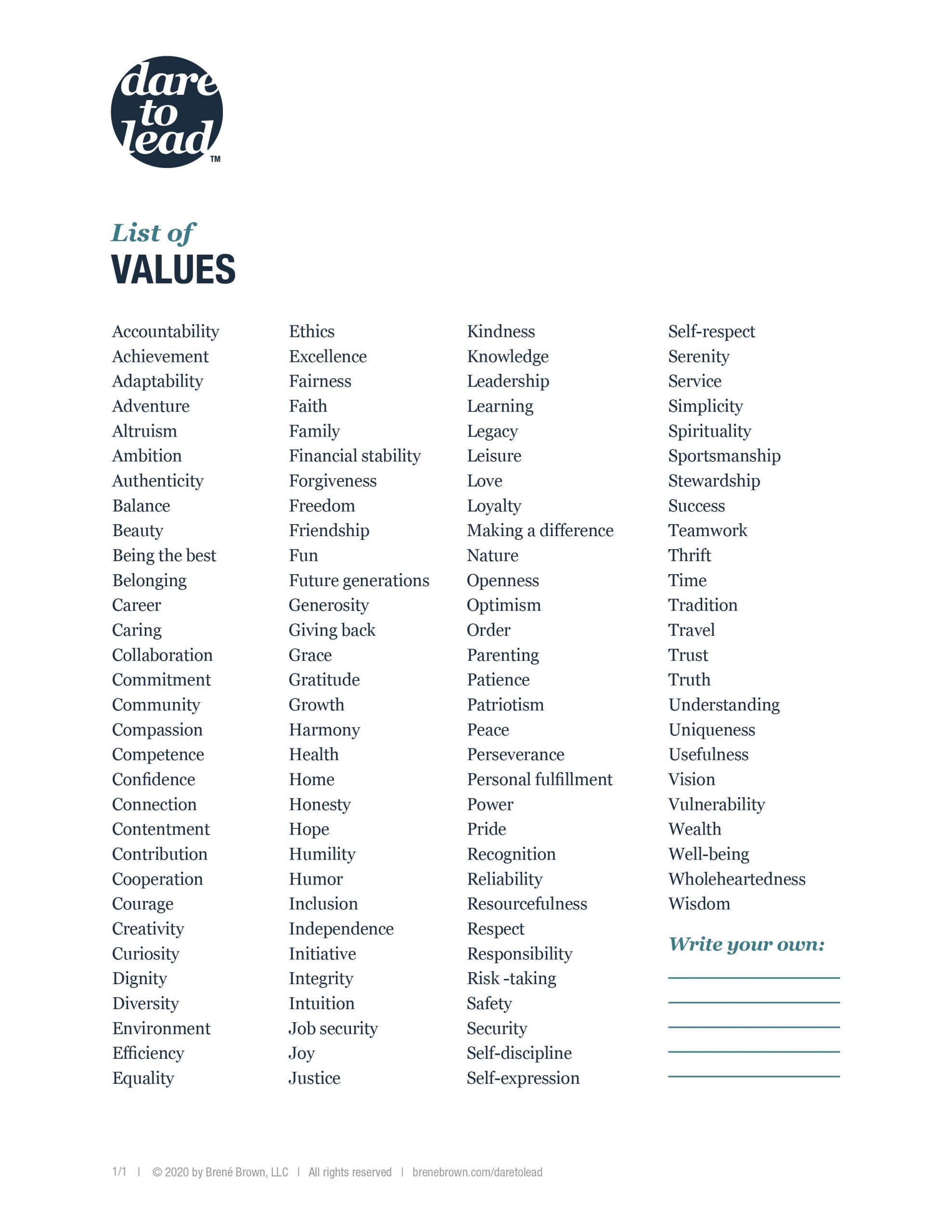 Discover Your Core Values with Our Free Printable Worksheet