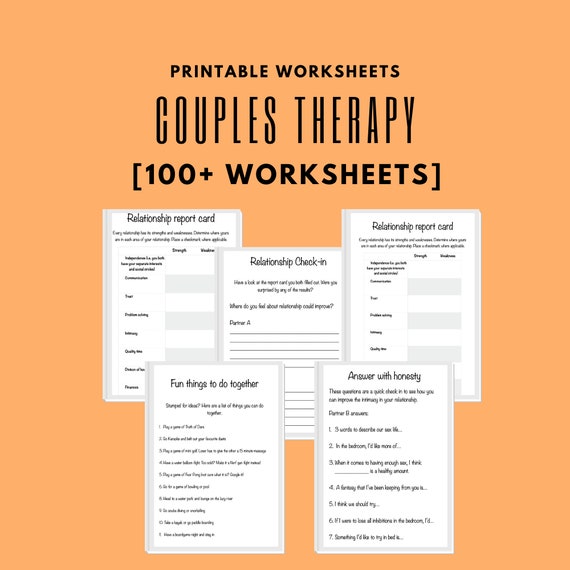 7 Couples Therapy Worksheets for a Stronger Bond